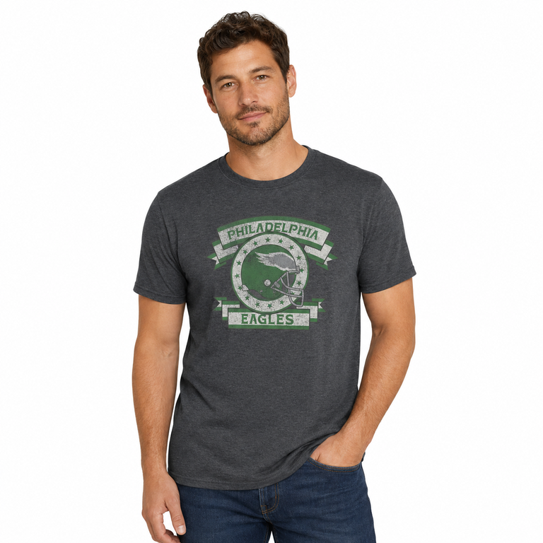 Philadelphia Eagles Retro Charcoal Grey Shirt
