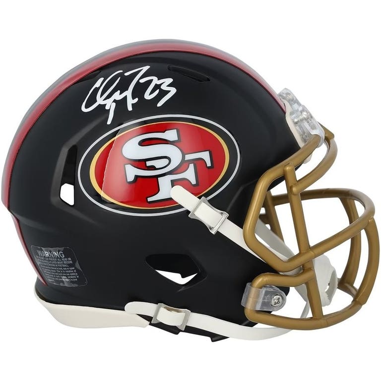 San Francisco 49ers Christian McCaffrey Autographed Riddell Rivalry Speed Mini Helmet - Fanatics Authenticated