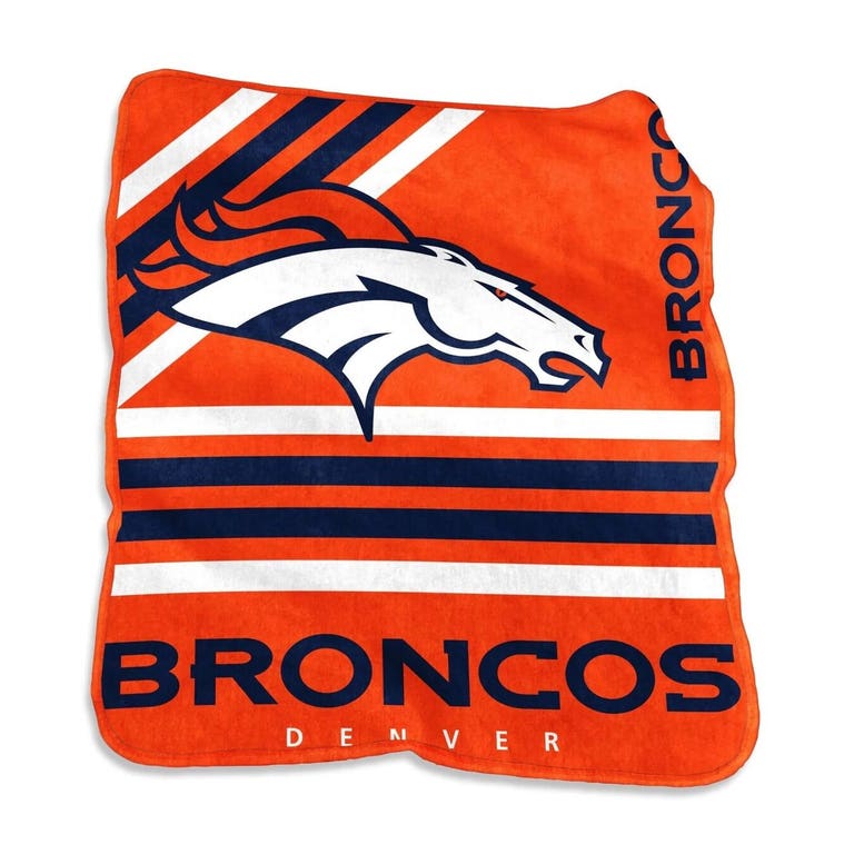 Denver Broncos Team Stripe Raschel Throw Blanket 50x60"