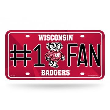 Wisconsin Badgers #1 Fan License Plate