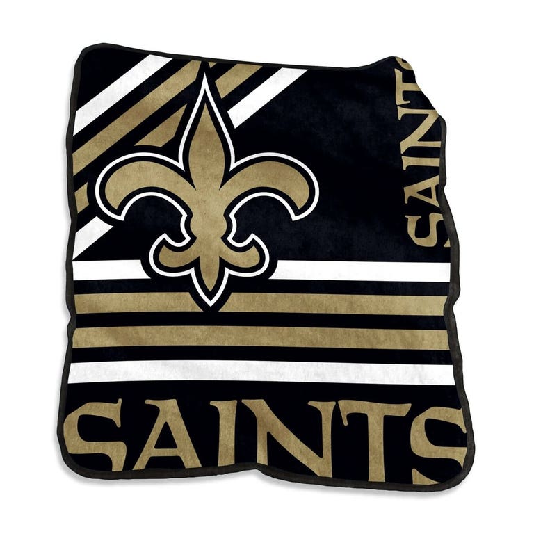 New Orleans Saints Team Stripe Raschel Throw Blanket 50x60"