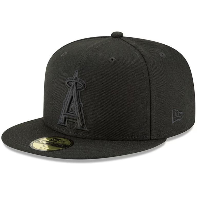 Los Angeles Angels New Era 59FIFTY Blackout Fitted Hat