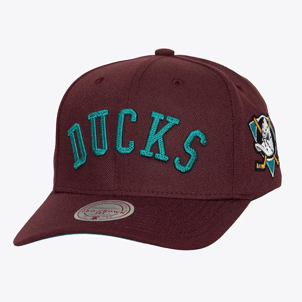 Anaheim Ducks Chain Gang Mitchell and Ness Pro Crown Snapback Hat