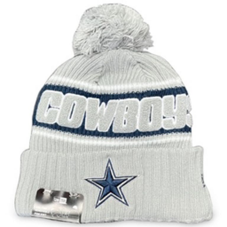 Dallas Cowboys 2024 Grey New Era Sideline Beanie
