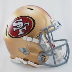 San Francisco 49ers Riddell Authentic Full Size Speed Helmet