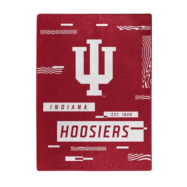 Indiana Hoosiers Royal Plush Digitized Blanket 60x80"