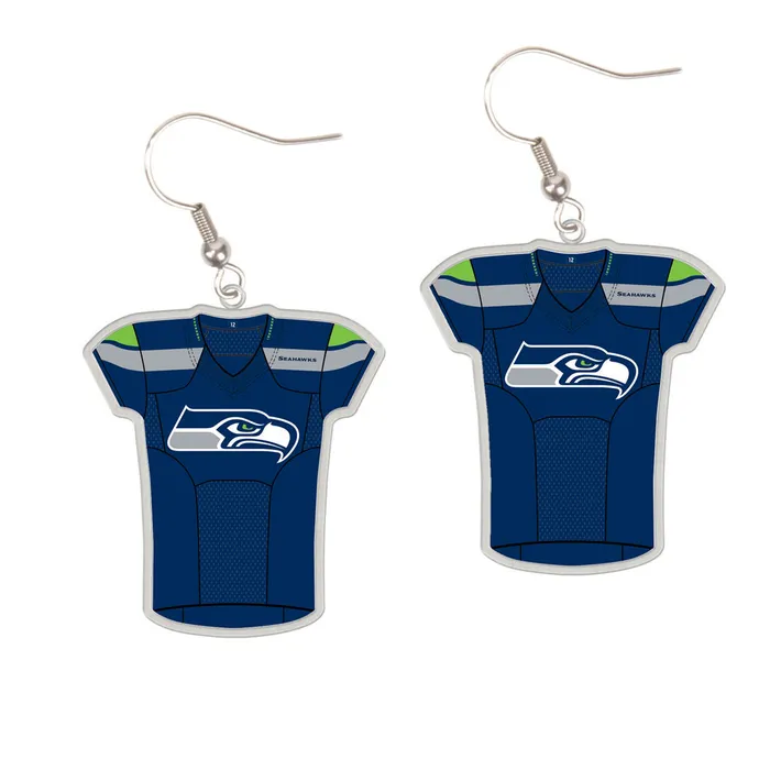 Seattle Seahawks Jersey Earrings