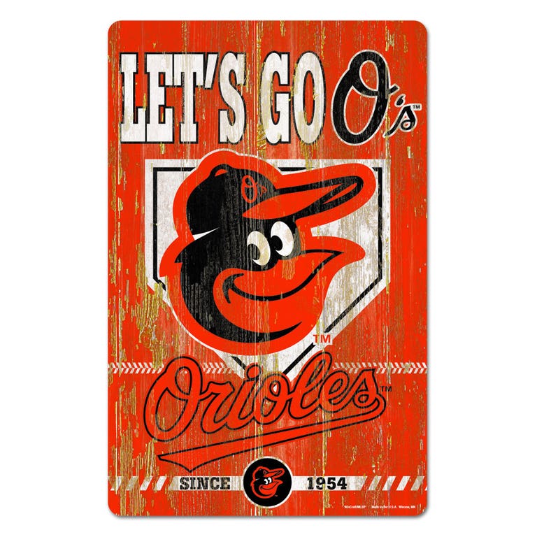 Baltimore Orioles Wood Slogan Sign 11x17"