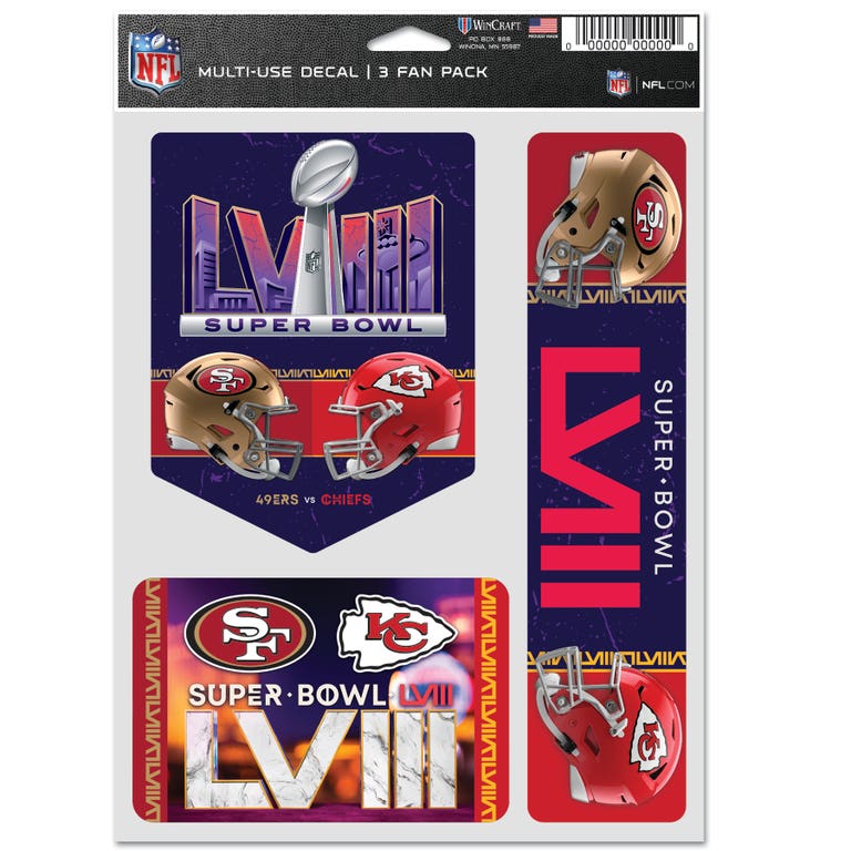 Kansas City Chiefs Vs San Francisco 49ers Super Bowl LVIII Fan Decals
