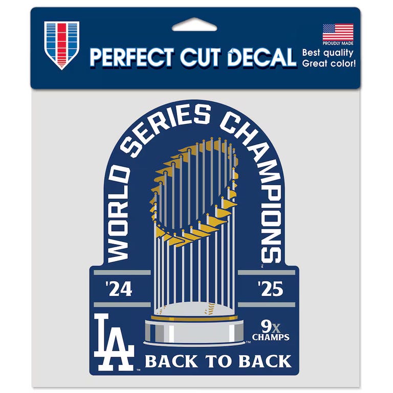 Los Angeles Dodgers 2025 World Series Champions Perfect Cut Decal 8x8