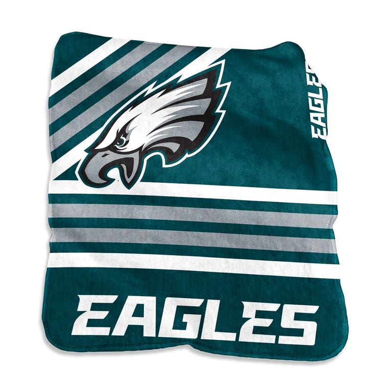 Philadelphia Eagles Team Stripe Raschel Throw Blanket 50x60"
